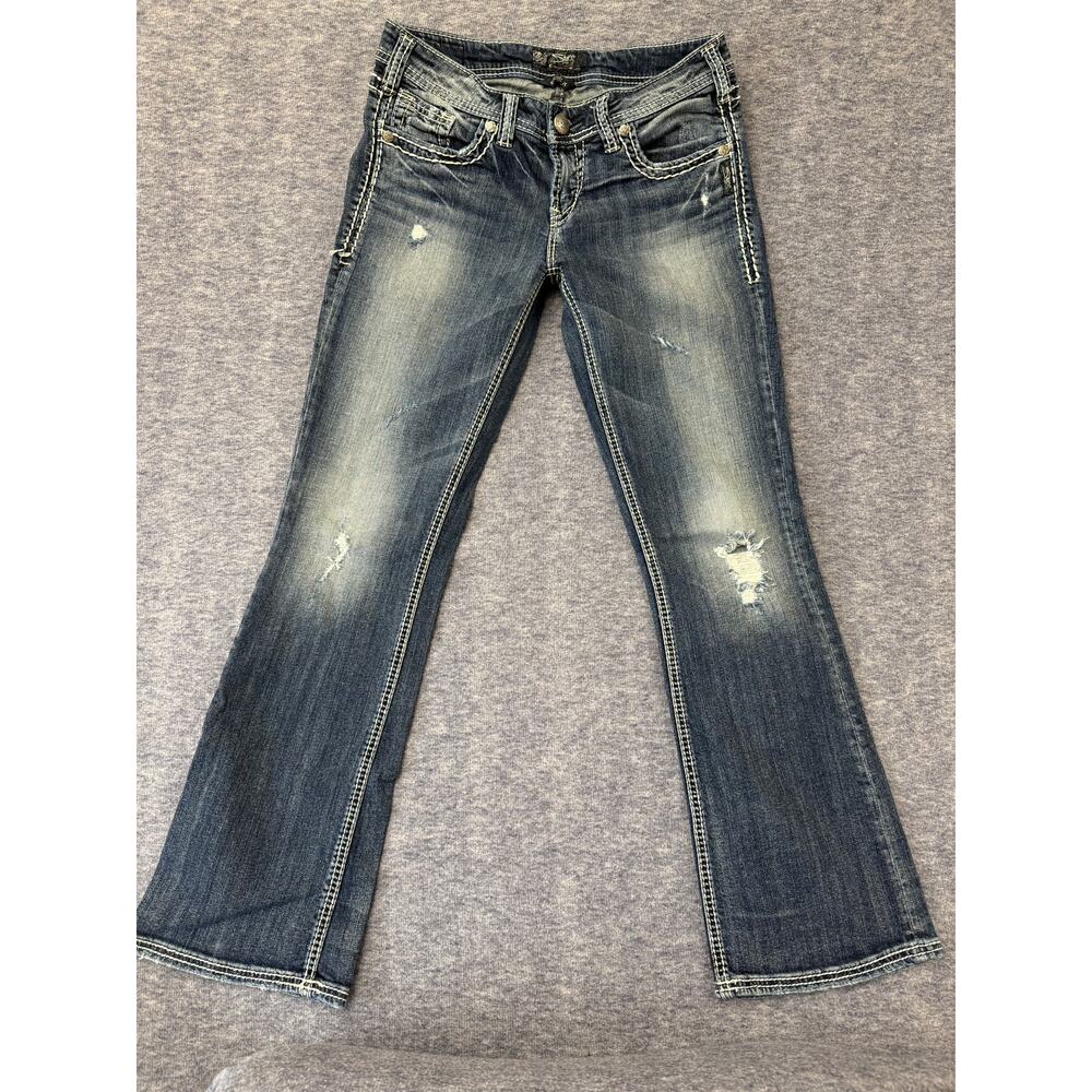 Silver Jean Co. Aiko Bootcut Dark Wash Women's Junior's Jeans Size 29/31